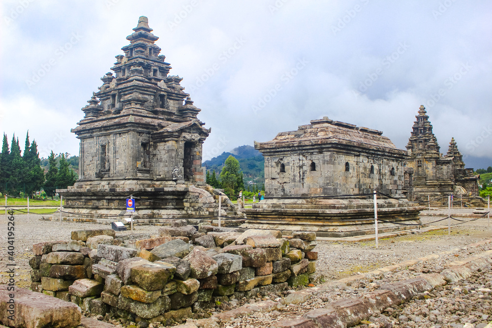 Dieng Temple Complex tourism object, which was founded by the Sanjaya dynasty in the 8th century AD in Dieng, Indonesia