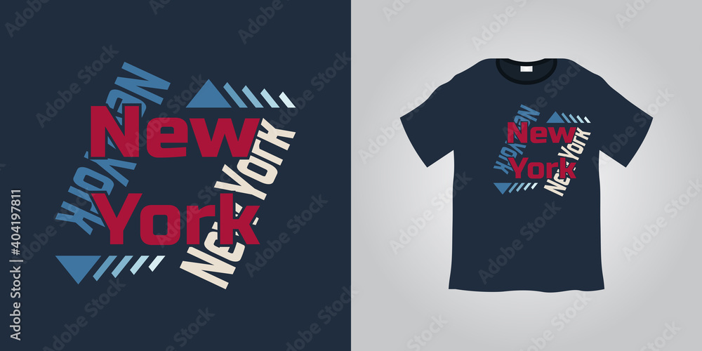 Fototapeta premium T shirt design. New York lettering vector illustration