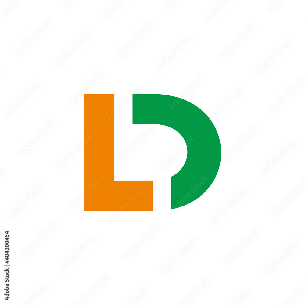 abstract letter ld slice design simple flat geometric line logo vector abstract letter ld slice design simple flat geometric line logo vector