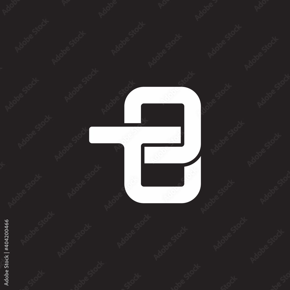 abstract letter te simple linked geometric flat logo vector abstract letter te simple linked geometric flat logo vector