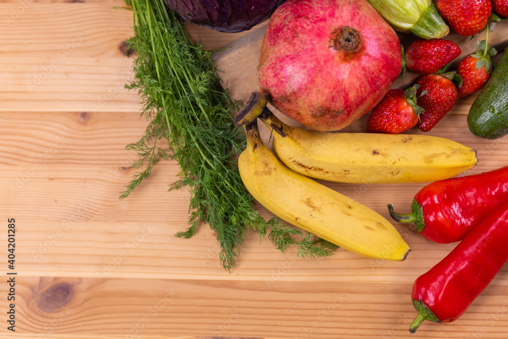healthy, fresh, raw vegetables and fruits healthy, fresh, raw vegetables and fruits