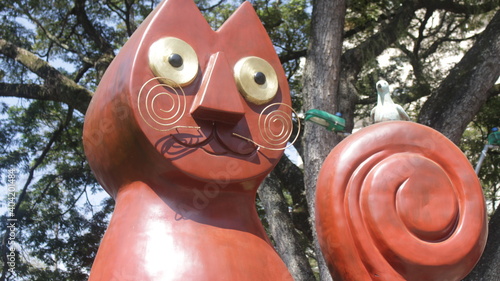 Cuadro en lienzo Cali estatua del gato