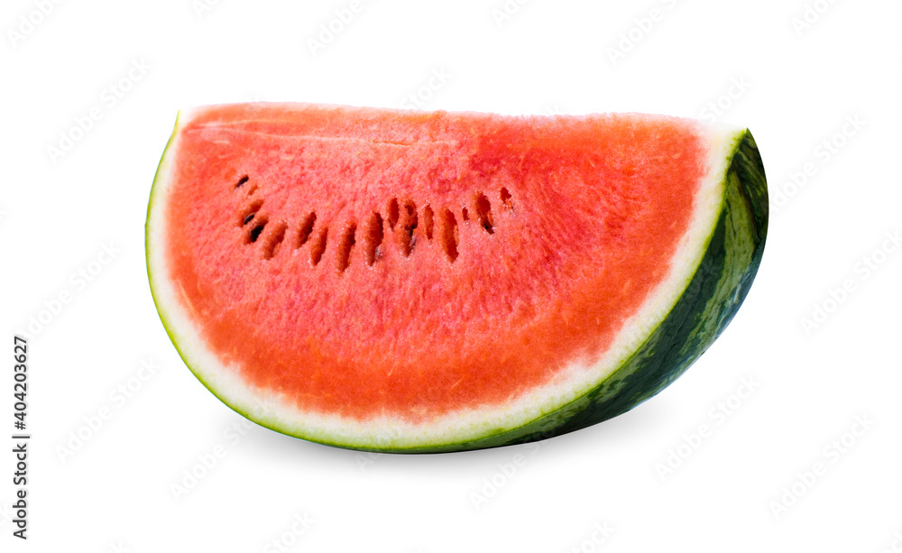 watermelon with slices isolated on white background