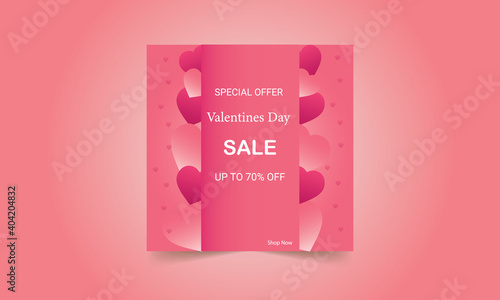 Valentine's day sale poster template free vector. Valentine's Retail Poster Templates.