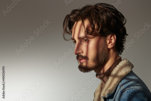 guy with wavy hair