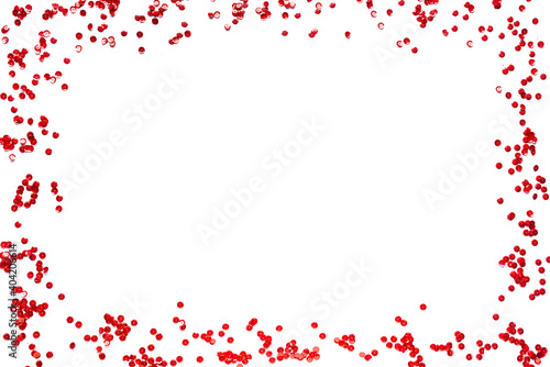 Red glitter  sequins  confetti
