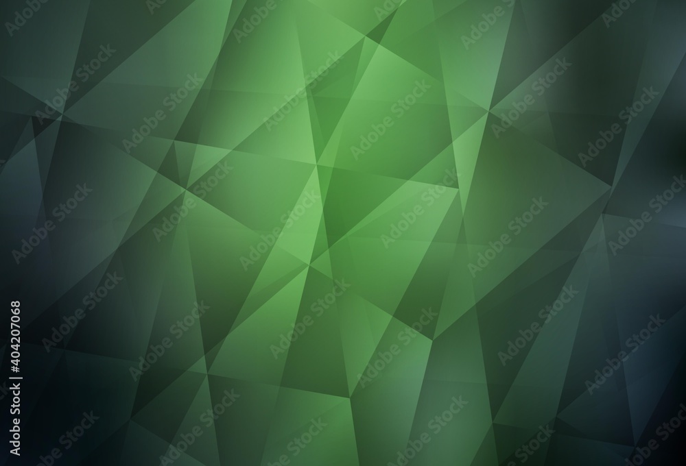 Fototapeta premium Dark Green vector abstract mosaic background.