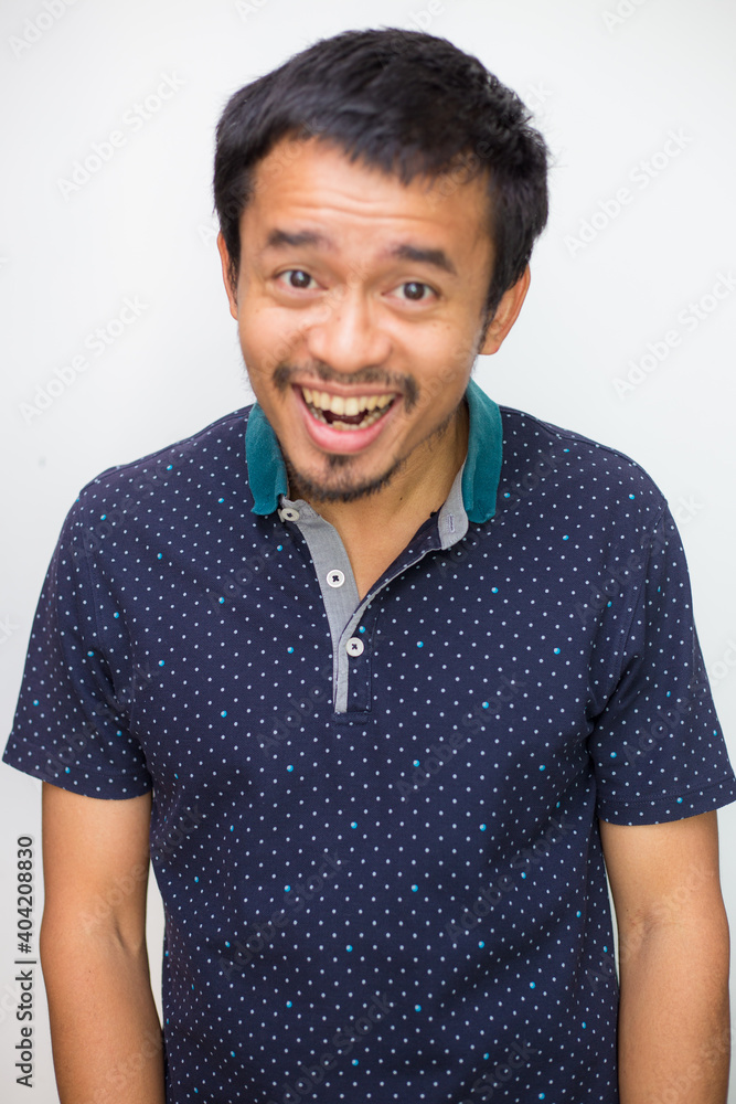 Portrait of handsome beard asian young thoughtful man Portrait of handsome beard asian young thoughtful man
