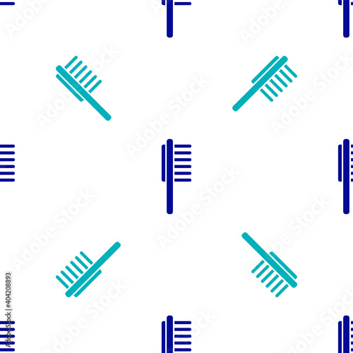 Blue Pets vial medical icon isolated seamless pattern on white background. Prescription medicine for animal. Vector.