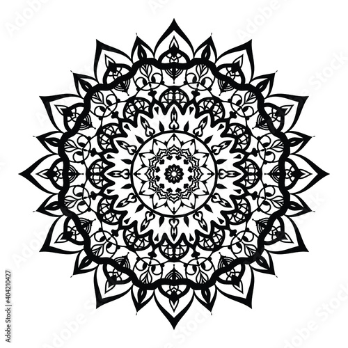 Luxury ornamental mandala background design with golden arabesque and floral corner frame Arabic islamic east style