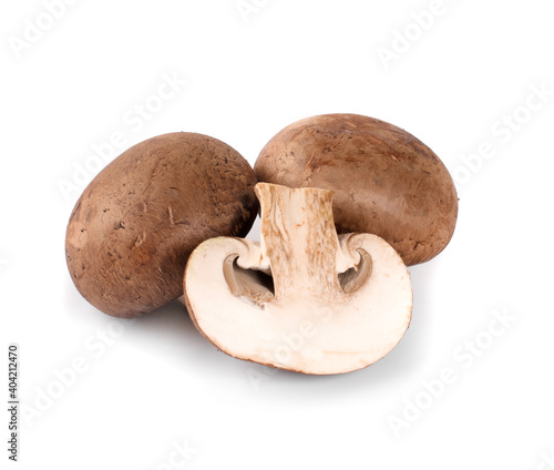 hiitake mushroom on the White background