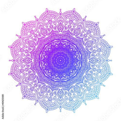 Luxury ornamental mandala background design with golden arabesque and floral corner frame Arabic islamic east style photo