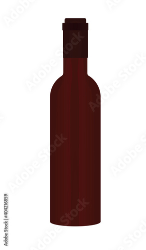 Blank wine bottle. vector illustration