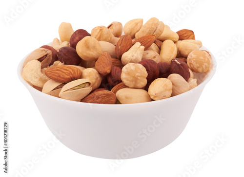 Nuts on white