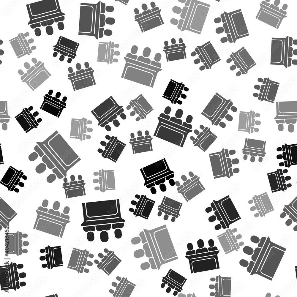 Black Jurors icon isolated seamless pattern on white background. Vector. Black Jurors icon isolated seamless pattern on white background. Vector.