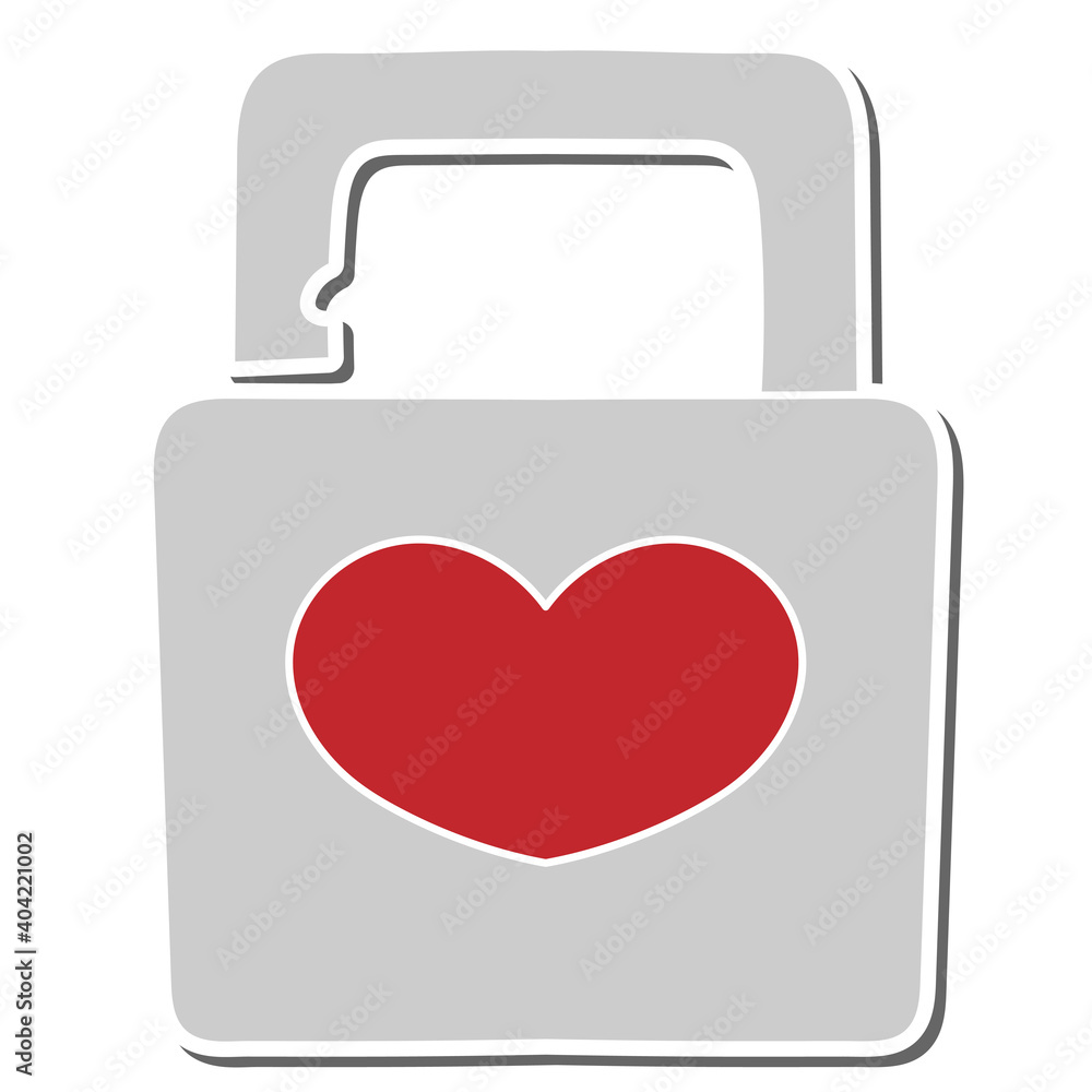 love padlocks hand drawn doodle stickers design vector illustration love padlocks hand drawn doodle stickers design vector illustration