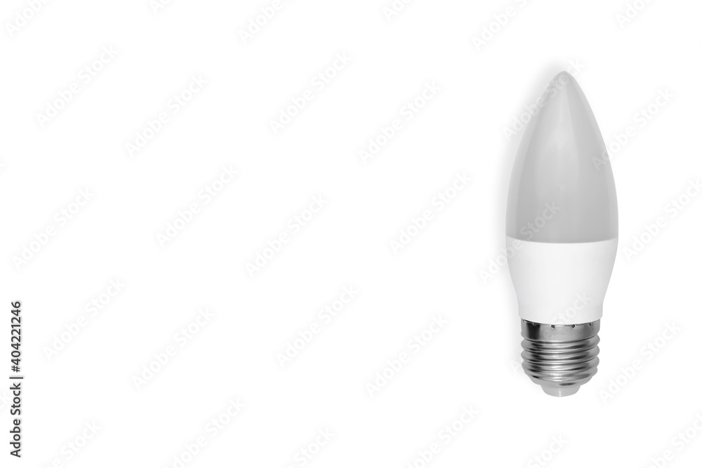 Electric saving light bulb on a white background. Electric saving light bulb on a white background.
