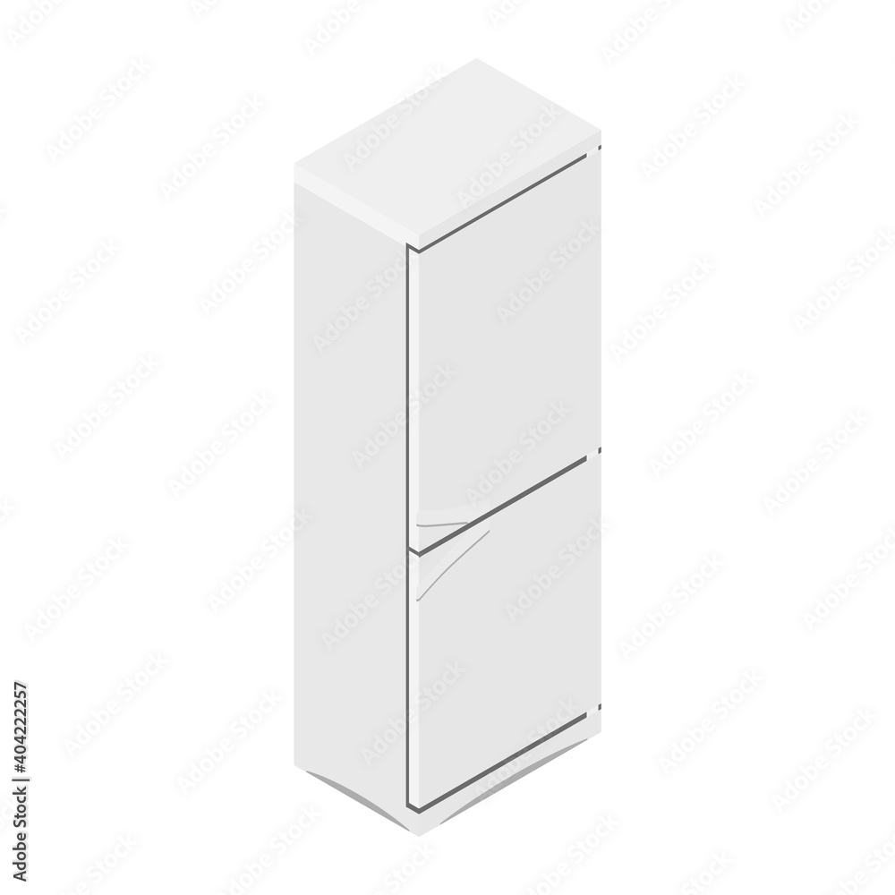 Closed refrigerator isometric Closed refrigerator isometric