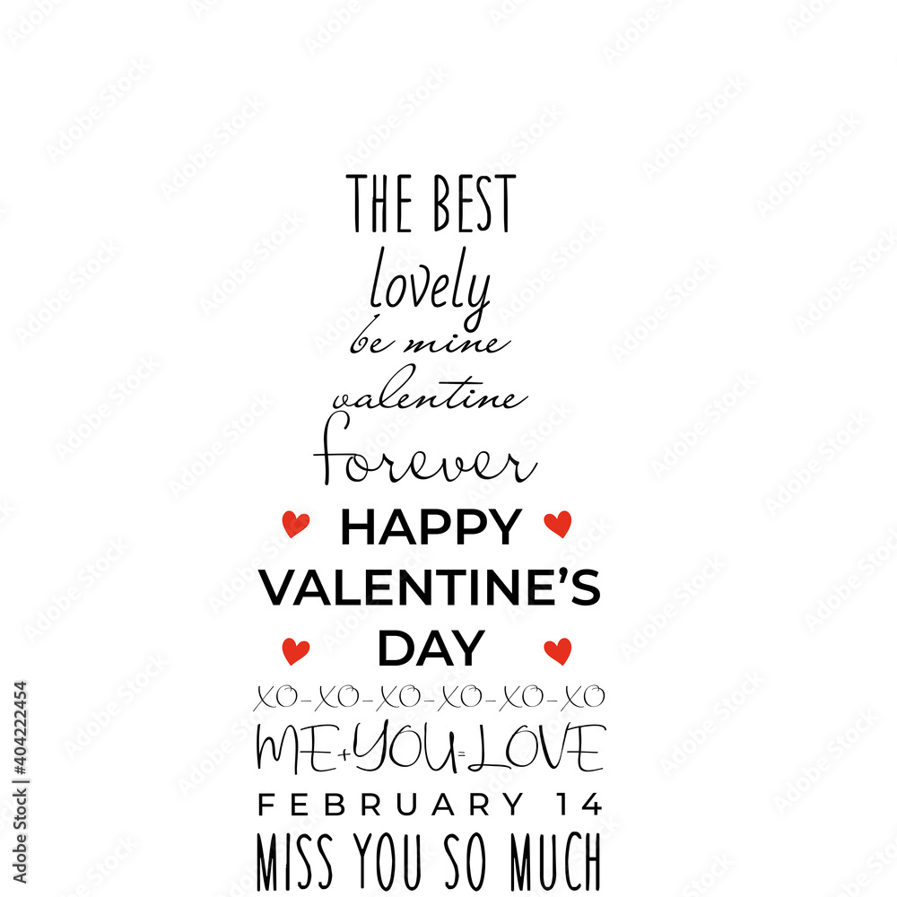 Happy Valentine's Day lettering poster
