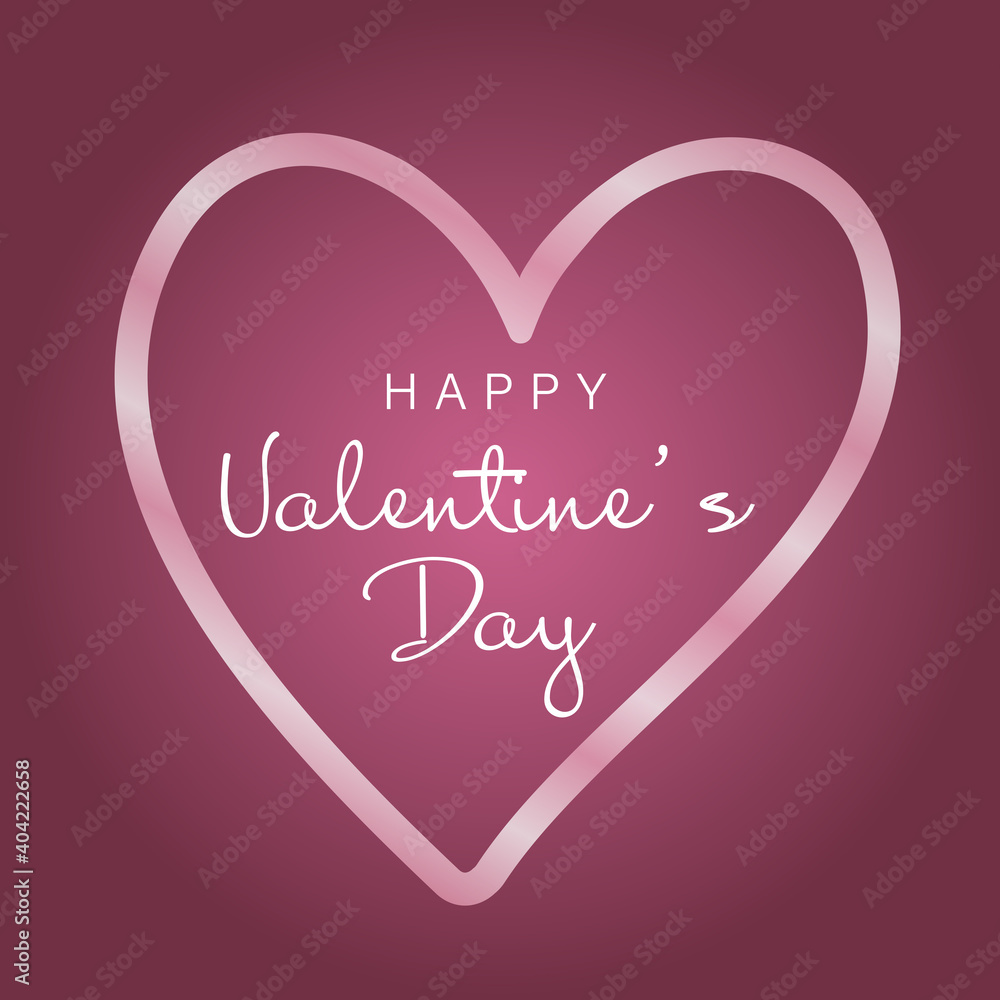 Happy Valentine's Day lettering banner