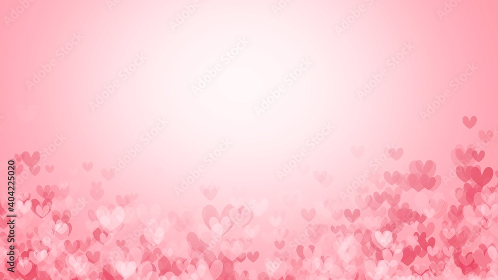 Abstract Background Red Hearts Bokeh in Valentine's Day