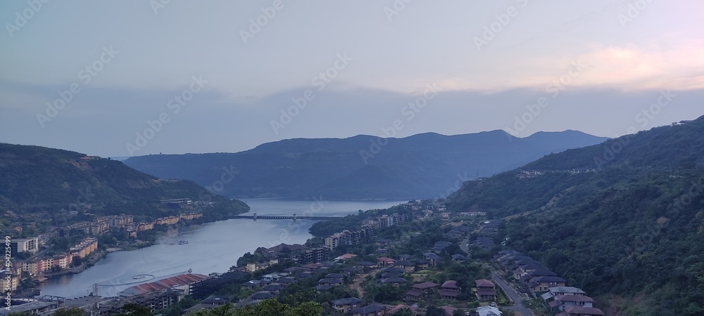 view of the city of lavasa hill