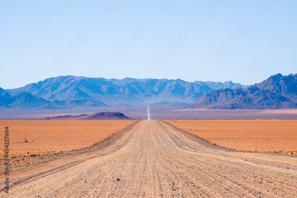landscape a gravel road namibia