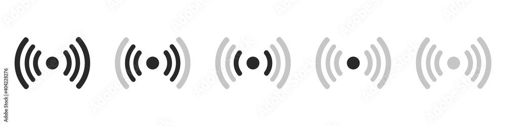 Signal icons. Vector set of network signals icons Signal icons. Vector set of network signals icons
