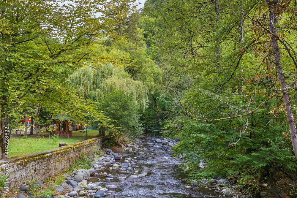 Fototapeta premium Borjomula river in Borjomi, Georgia