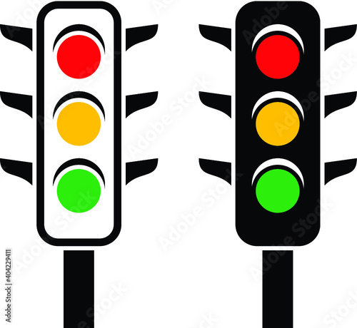 Vector illustration of the traffic lights