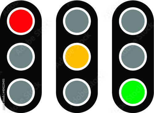 Vector illustration of the traffic lights