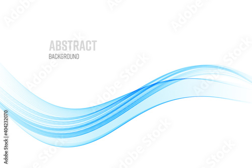 抽象的な青い曲線 © SB