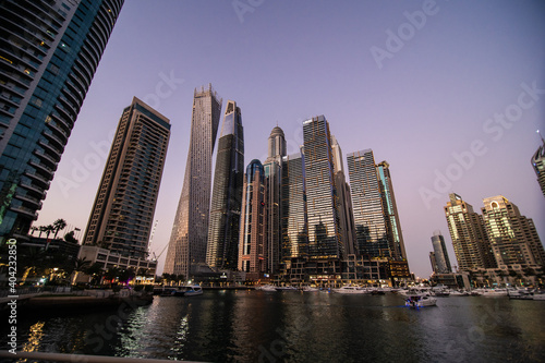 UAE, Dubai - December, 2020: Dubai Marina. UAE. Dubai was the fastest developing city © dianagrytsku