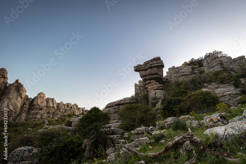 The Torcal. This natural park is located near Antequera. Spain.