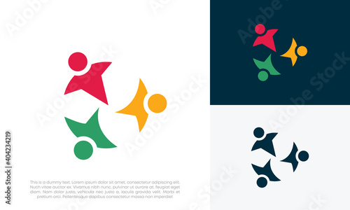 Global Community Logo Icon Elements Template. Community human Logo template vector. Community health care. Abstract Community logo