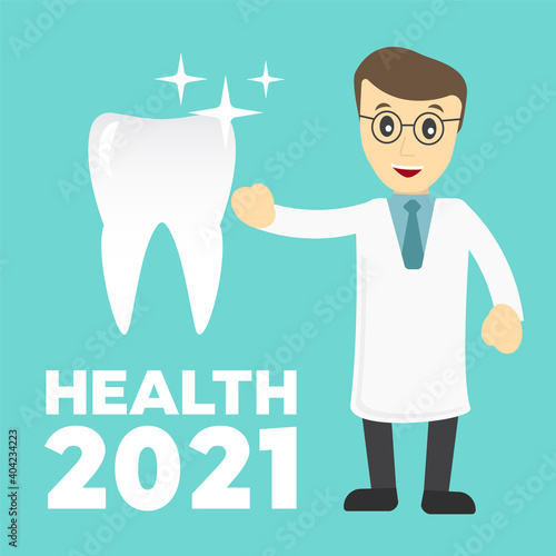 Excellent Vector Tooth. Stomatology prosthesis, implantation flat vector illustration