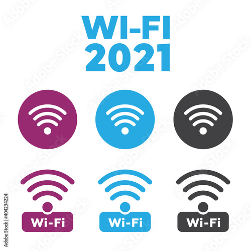 Button with wifi or wireless icon. Wireless Network Symbol wifi icon