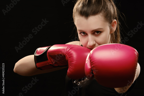 young female boxer