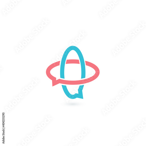Cross medical symbol. Telemedicine abstract logo with. Doctor consultation web service logo. Chat icon, online medicine abstract sign. Distant healthcare emblem