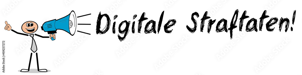 Obraz premium Digitale Straftaten! 