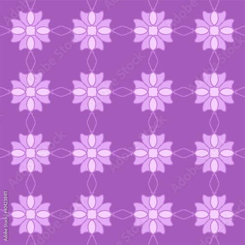purple magenta violet lavender mandala floral creative seamless pattern design background vector illustration
