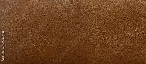 Leather brown background, leather material texture photo