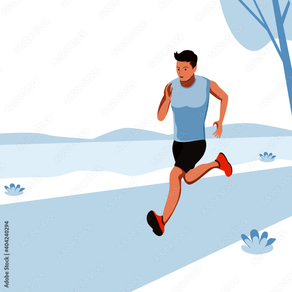 Fototapeta premium running people. running man. Athletic and healthy lifestyle