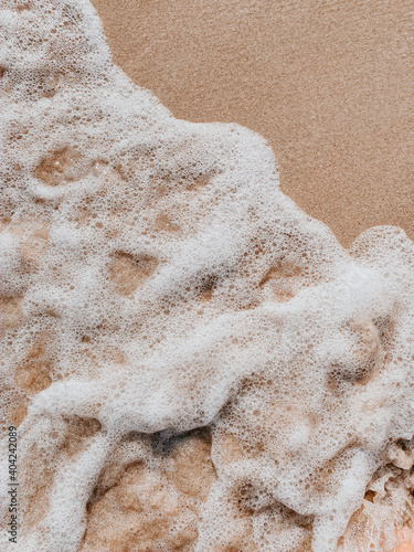 Canvas Print Sea foam close up. Beach. Summer