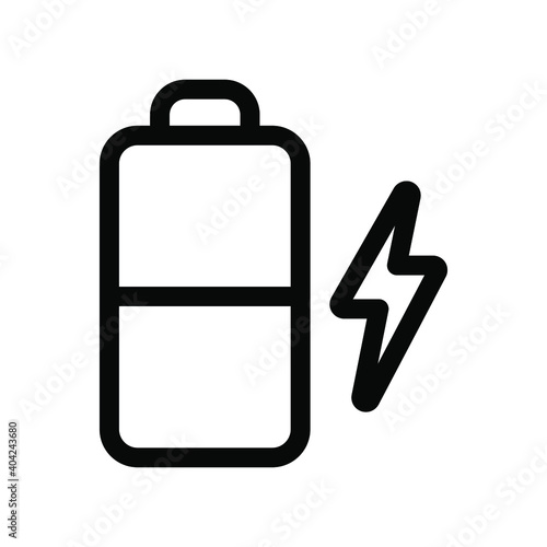 Battery half power charge icon