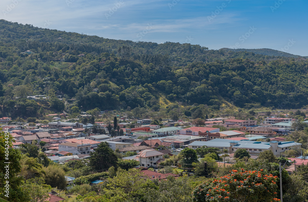 View of the valley and city of Boquete, Chiriqui, Panama
