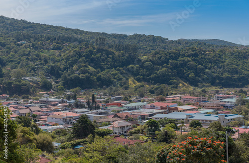 View of the valley and city of Boquete, Chiriqui, Panama photo