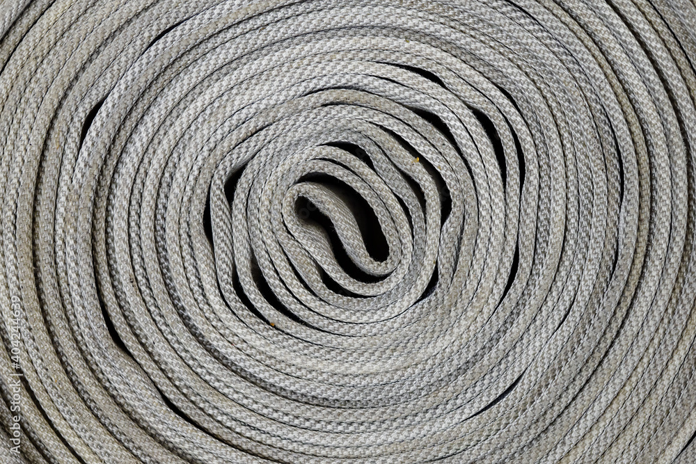 The inner part of the coiled fire hose. The inner part of the coiled fire hose.