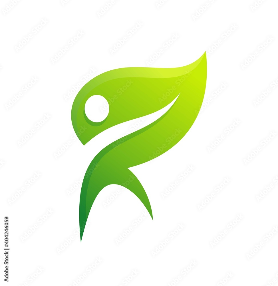 green leaf and people logo