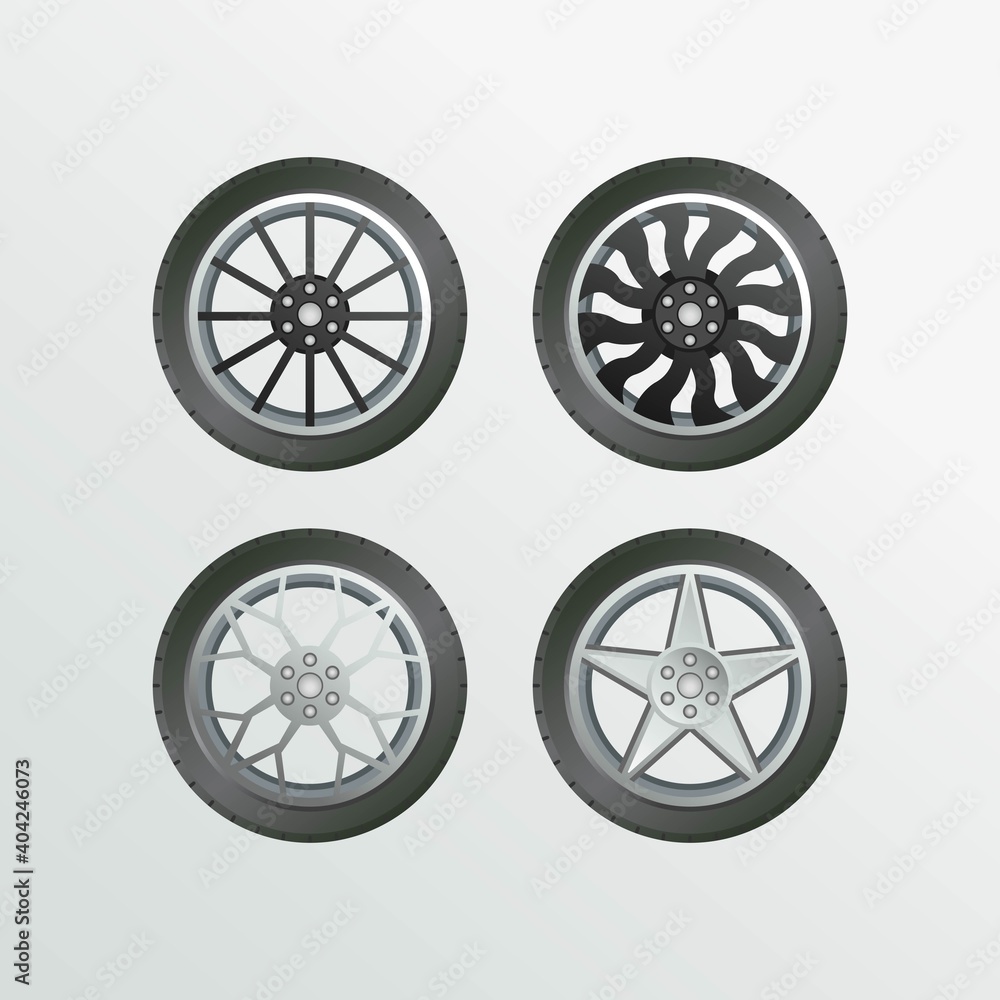 Velg car set object vector collection car wheel images Velg car set object vector collection car wheel images